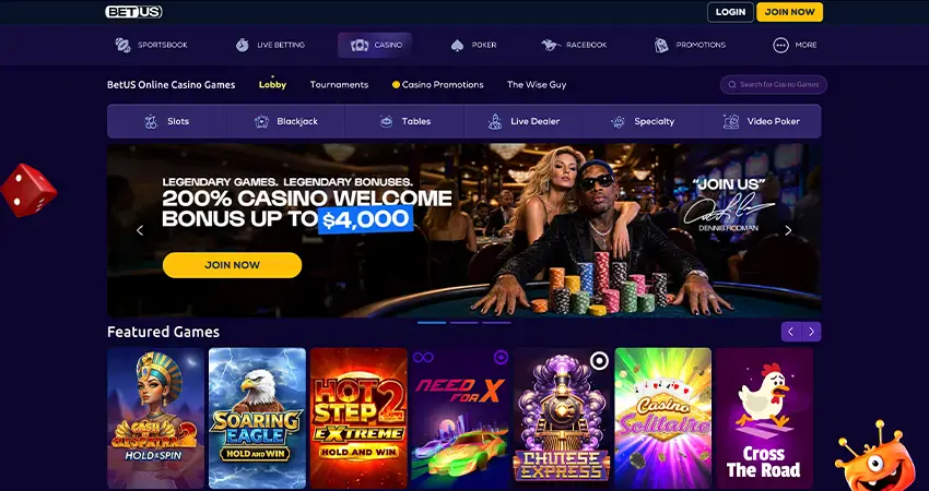 BetUS Desktop Casino Interface