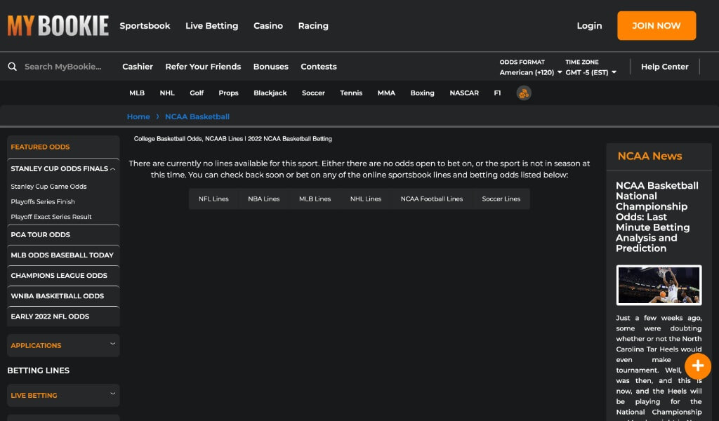 MyBookie NCAAB Sports Betting